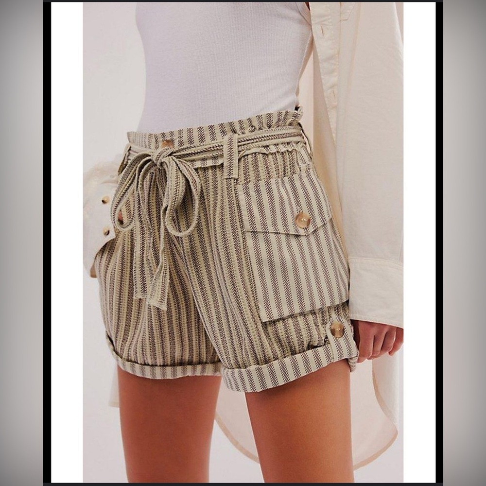 Free People FP One Harriet Striped Shorts. NWOT. - Picture 2 of 7